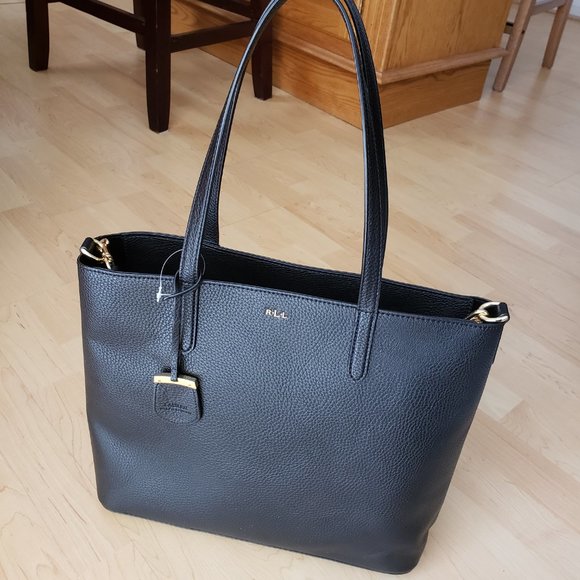 Ralph Lauren Black Tote Purse - Picture 1 of 7